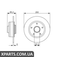Гальмівний диск BOSCH 0986479684