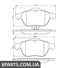 Тормозные колодки дисковые, к-кт. BOSCH 0986494033