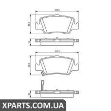 Тормозные колодки дисковые, к-кт. BOSCH 0986494182