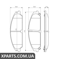 Гальмівні дискові колодки, к-кт. BOSCH 0986494483