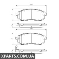Гальмівні дискові колодки, к-кт. BOSCH 0986494337