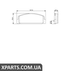 Гальмівні дискові колодки, к-кт. BOSCH 0986424817