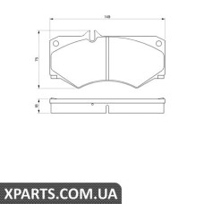 Тормозные колодки дисковые, к-кт. BOSCH 0986467841