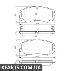 Тормозные колодки дисковые, к-кт. BOSCH 0986424815