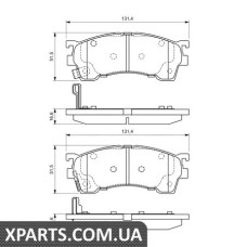 Гальмівні дискові колодки, к-кт. BOSCH 0986424694