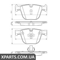 Гальмівні дискові колодки, к-кт. BOSCH 0986494294