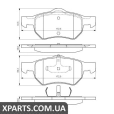 Гальмівні дискові колодки, к-кт. BOSCH 0986424668