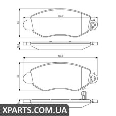 Гальмівні дискові колодки, к-кт. BOSCH 0986494047