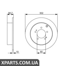 Гальмівний диск BOSCH 0986479318