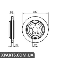 Гальмівний диск BOSCH 0986479285