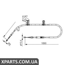 Трос, стояночная тормозная система BOSCH 1987477803