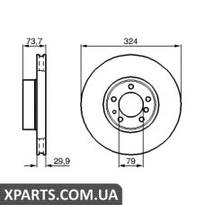 Гальмівний диск BOSCH 0986478024