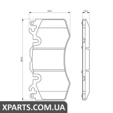 Тормозные колодки дисковые, к-кт. BOSCH 0986494440