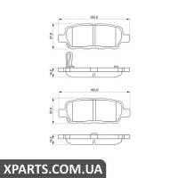 Гальмівні дискові колодки, к-кт. BOSCH 0986494090
