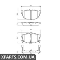 Гальмівні дискові колодки, к-кт. BOSCH 0986424418