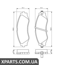 Гальмівні дискові колодки, к-кт. BOSCH 0986494173