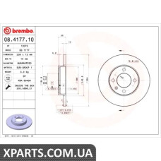 Тормозной диск BREMBO 08417710