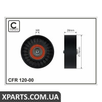 120-0076x17x28 Pолiк натягу Audi A4/A6 1.6/1.8T/2 CAFFARO 12000