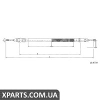 Трос гальма стоянки Cofle 104739