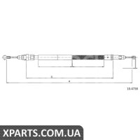 Трос гальма стоянки Cofle 104738