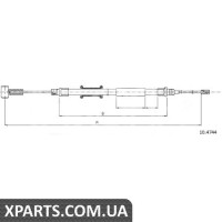 Трос стояночного тормоза Cofle 104744