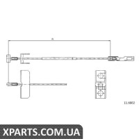 Трос гальма стоянки Cofle 116802