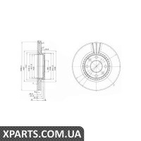 Гальмівний диск Delphi BG2625