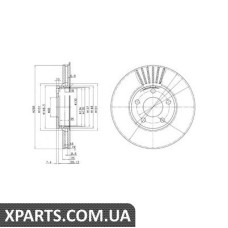 Диск гальмiвний AUDI/SKODA/VW 100/A4/A6/Superb/Passat F D288mm 91-08 Delphi BG2745