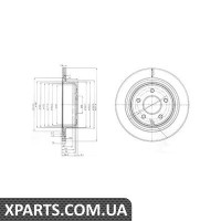 NISSAN Гальмівний диск задн. вентил.X-TrailQashqaiRenault Koleos Delphi BG3765C