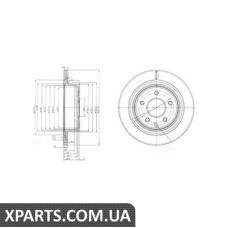 NISSAN Тормозной диск задн. вентил.X-TrailQashqaiRenault Koleos Delphi BG3765C