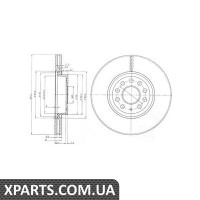 Диск гальмівний SEAT/SKODA/VW Leon/Octavia/SuperB/Caddy/Golf/Jetta/Passat F D312mm 03 Delphi BG3953C