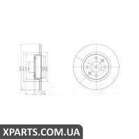 Гальмівний диск Delphi BG4045
