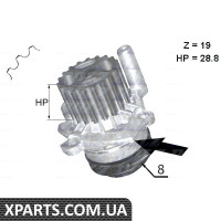 VW Помпа води GolfCaddyPassatOctaviaT5 2.0TDI07- DOLZ A224