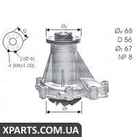 Насос водяний B SPRINTER LTI2.5D VITO 2.3D/TD 2.8TD 94- DOLZ M176