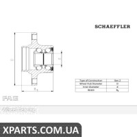 Підшипник маточини колеса, к-кт. FAG 713640510