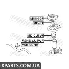 ОТБОЙНИК ПЕРЕДНЕГО АМОРТИЗАТОРА MITSUBISHI LANCER CS 2000-2009 FEBEST MDCU5W