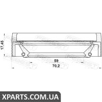 САЛЬНИК СТУПИЧНИЙ ПЕРЕДНІЙ (61X70X8X17.4) FEBEST 95MBS61700817X