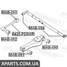 САЙЛЕНБЛОК ЗАДНІЙ ПІДВІСКИ MITSUBISHI L400 SPACE GEAR PD4W/PD5W 1994-2001 FEBEST MAB093