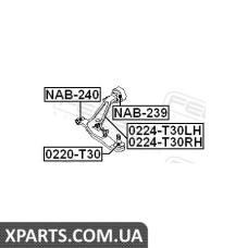 РЫЧАГ ПЕРЕДНИЙ ПРАВЫЙ NISSAN X-TRAIL T30 2000-2006 FEBEST 0224T30RH