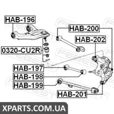 САЙЛЕНБЛОК ЗАДНЕГО ПОПЕРЕЧНОГО РЫЧАГА HONDA ACCORD CU# 2008-2012 FEBEST HAB197