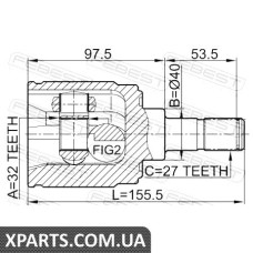 ШРУС ВНУТРІШНІЙ ПРАВИЙ 32X40X27 HONDA ACCORD CL# 2002-2008 FEBEST 0311CRVMTRH
