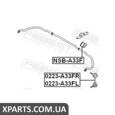 ВТУЛКА ПЕРЕДНЕГО СТАБИЛИЗАТОРА D23 (NISSAN PRIMERA P12 2001-2007) FEBEST FEBEST NSBA33F