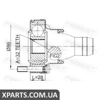 ШРУС КАРДАНОГО ВАЛУ 32X100 BMW X5 E53 1999-2006 FEBEST 1911X5SHA