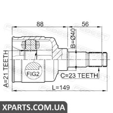 ШРУС ВНУТРІШНІЙ ЛІВИЙ 21X40X23 FORD FOCUS I CAK 1998-2005 FEBEST 2111FOCLH