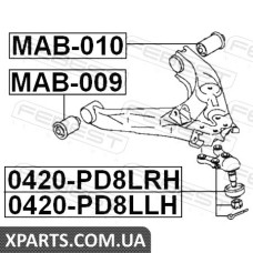 САЙЛЕНБЛОК ЗАДНІЙ НИЖНЬОГО РИЧАГУ MITSUBISHI L400 SPACE GEAR PD4W/PD5W 1994-2001 FEBEST MAB010