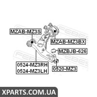 САЙЛЕНБЛОК ЗАДНІЙ ПЕРЕДНЬОГО ВАЖЕЛЯ БЕЗ КРОНШТЕЙНУ MAZDA 3 BK 2003-2008 FEBEST MZABMZ3BX