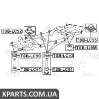 ПОДУШКА ПІДРАМНИКА TOYOTA LAND CRUISER PRADO 90 1996-2002 FEBEST TSBLC95