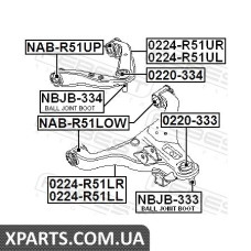 САЙЛЕНБЛОК НИЖНЬОГО ПЕРЕДНЬОГО важеля (NISSAN PATHFINDER R51M 2005-) FEBEST FEBEST NABR51LOW