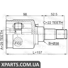 ШРУС ВНУТРІШНІЙ 29X38X22 CHEVROLET AVEO (T200) 2003-2008 FEBEST 1111T250