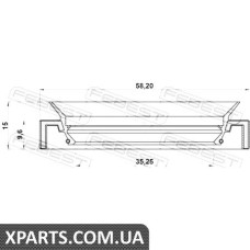 САЛЬНИК ПРИВОДУ (37X58X9.2X15) FEBEST 95HAY37581015C